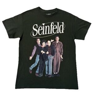 Seinfeld Graphic T-Shirt Women M  TV Show Cast Print Short Sleeve Casual Tee‎